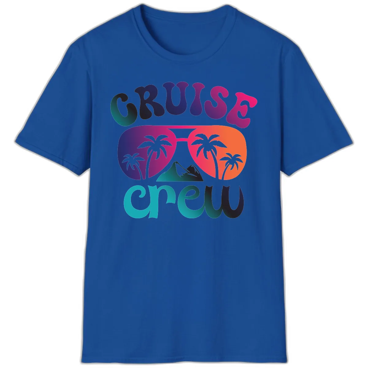 Cruise Crew Tropical Paradise T-Shirt in Royal