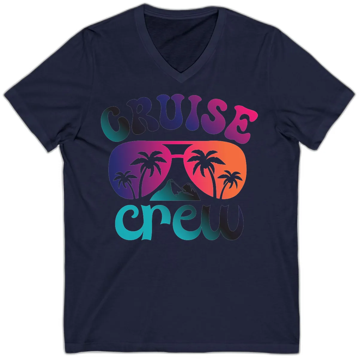 Cruise Crew Tropical Paradise V-Neck in Navy