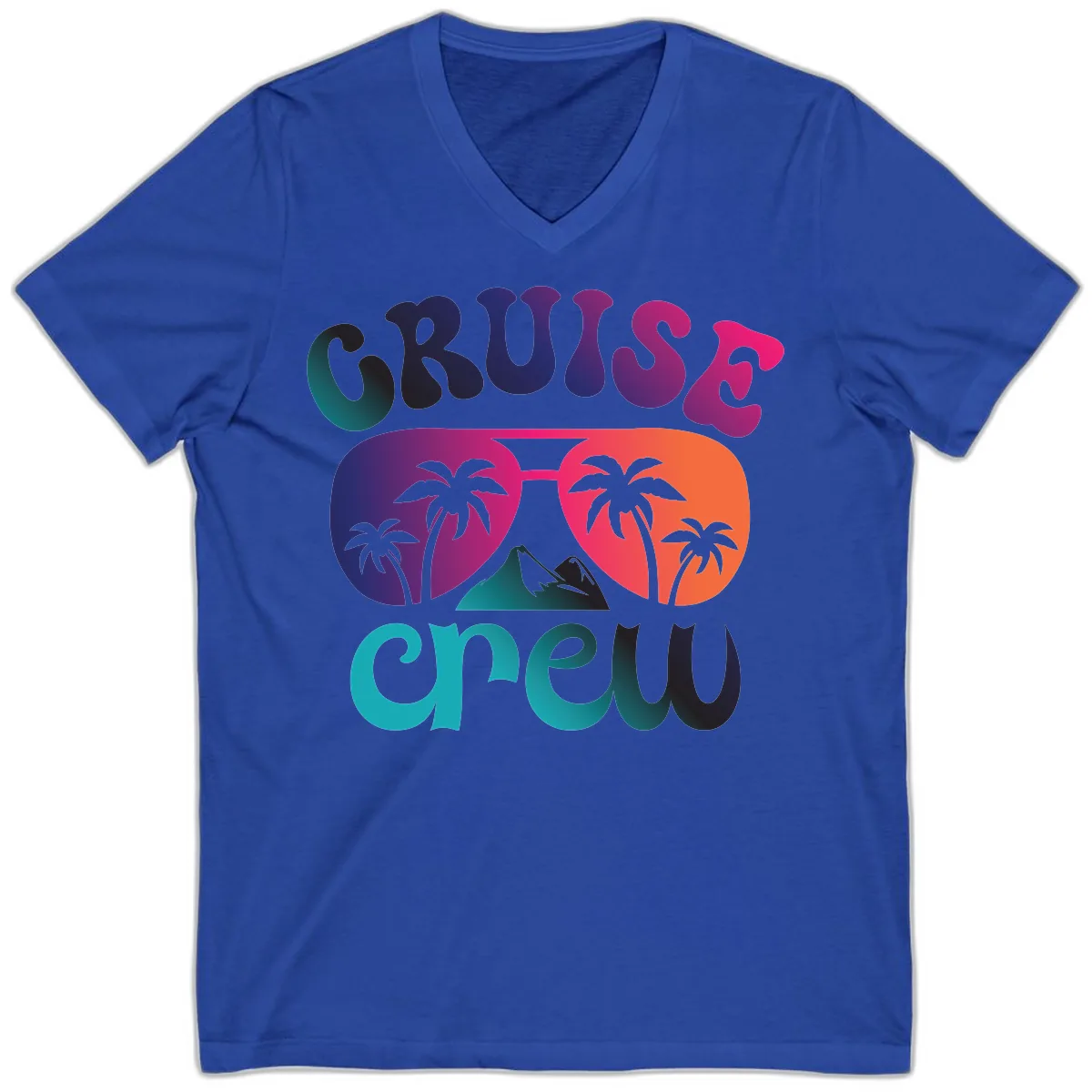 Cruise Crew Tropical Paradise V-Neck in True Royal