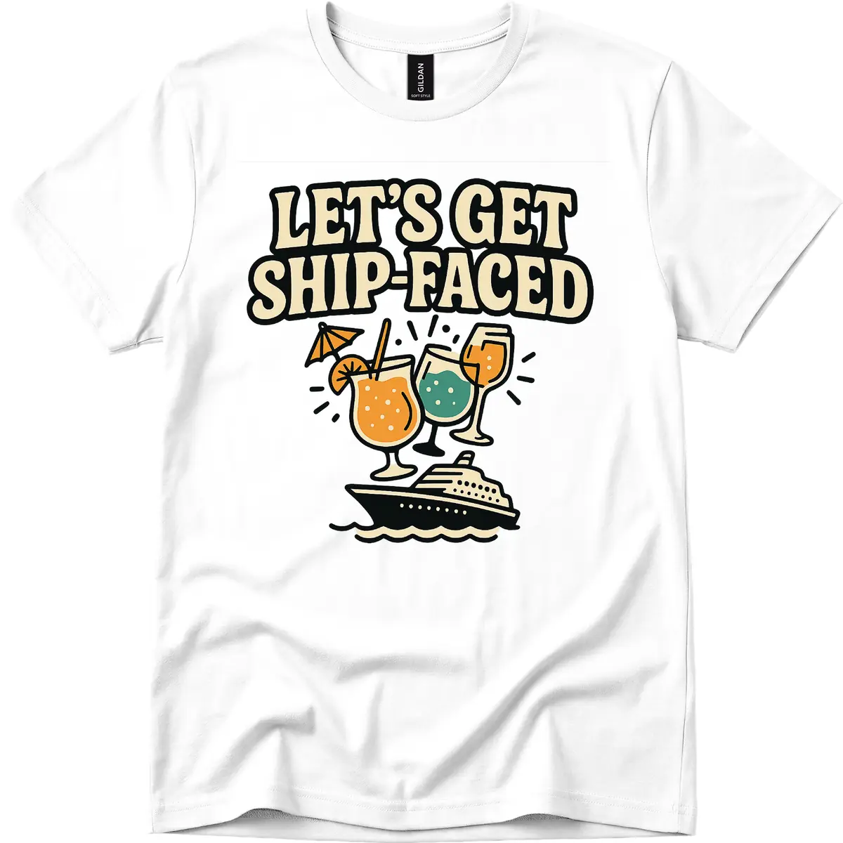 Let's Get Ship-Faced T-Shirt in White