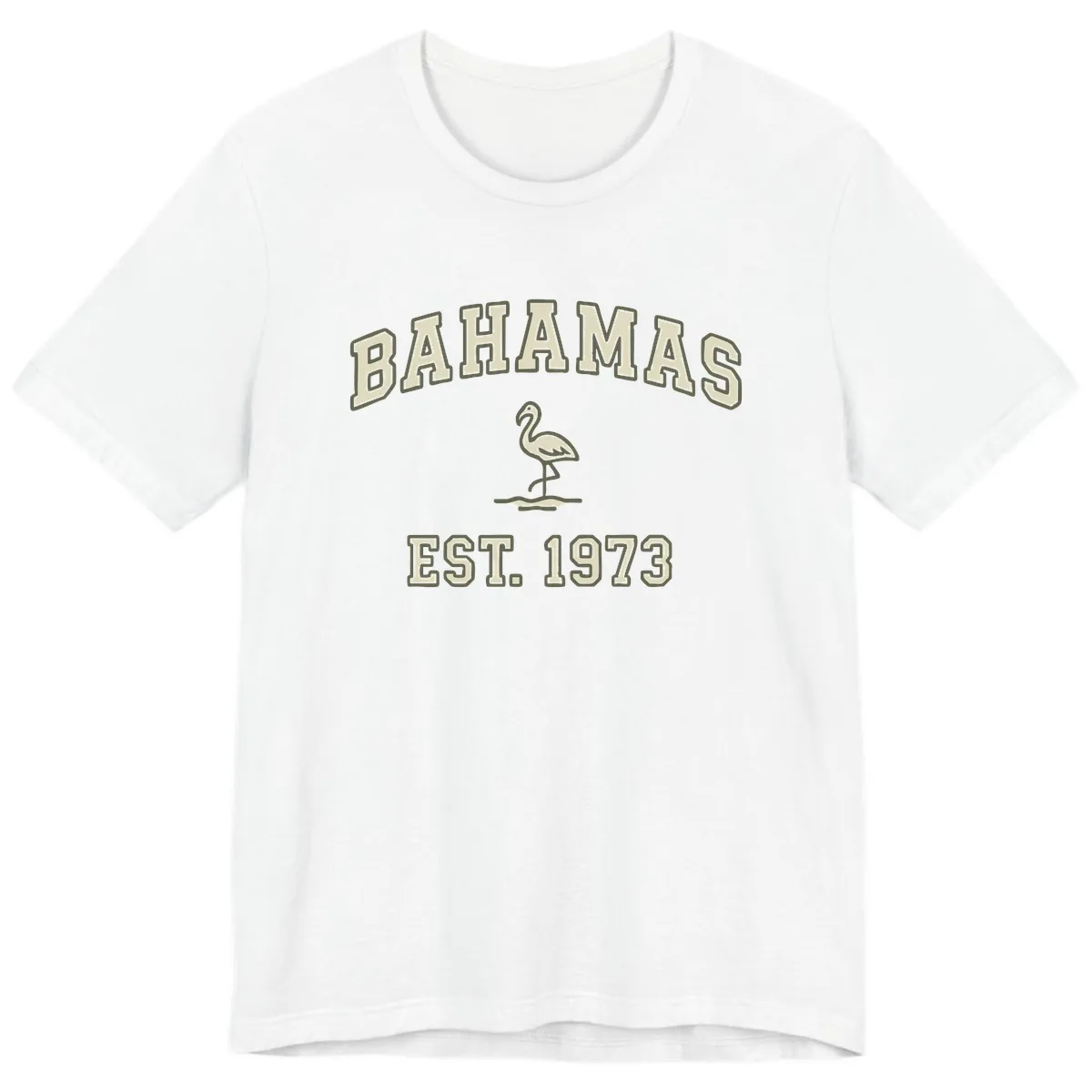 Bahamas Flamingo Established 1973 Premium T-Shirt in White
