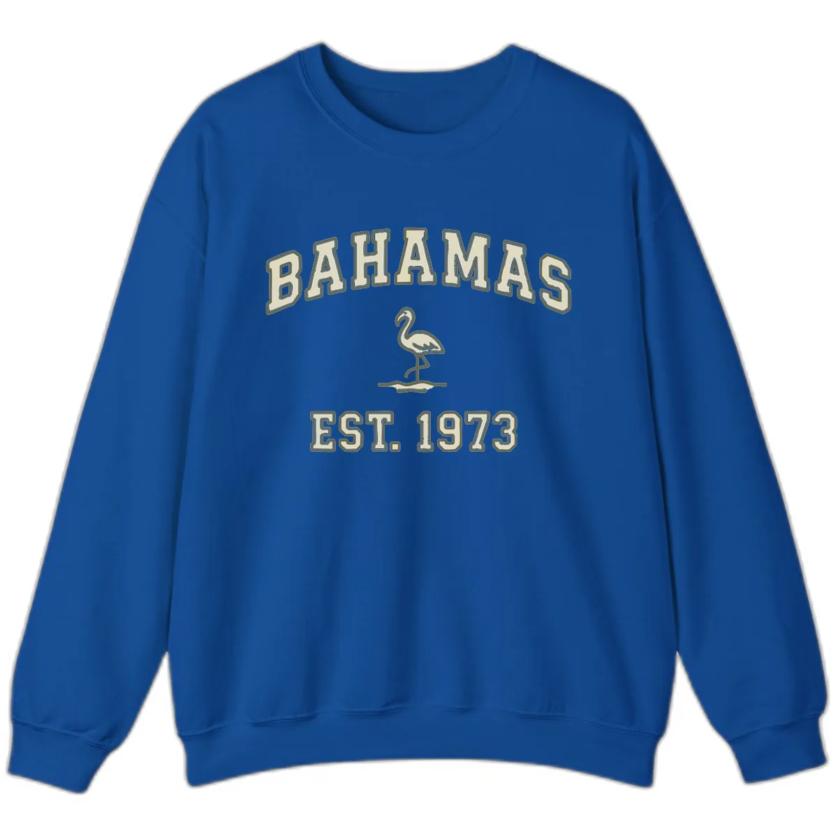 Bahamas Flamingo Established 1973 Sweatshirt in Royal
