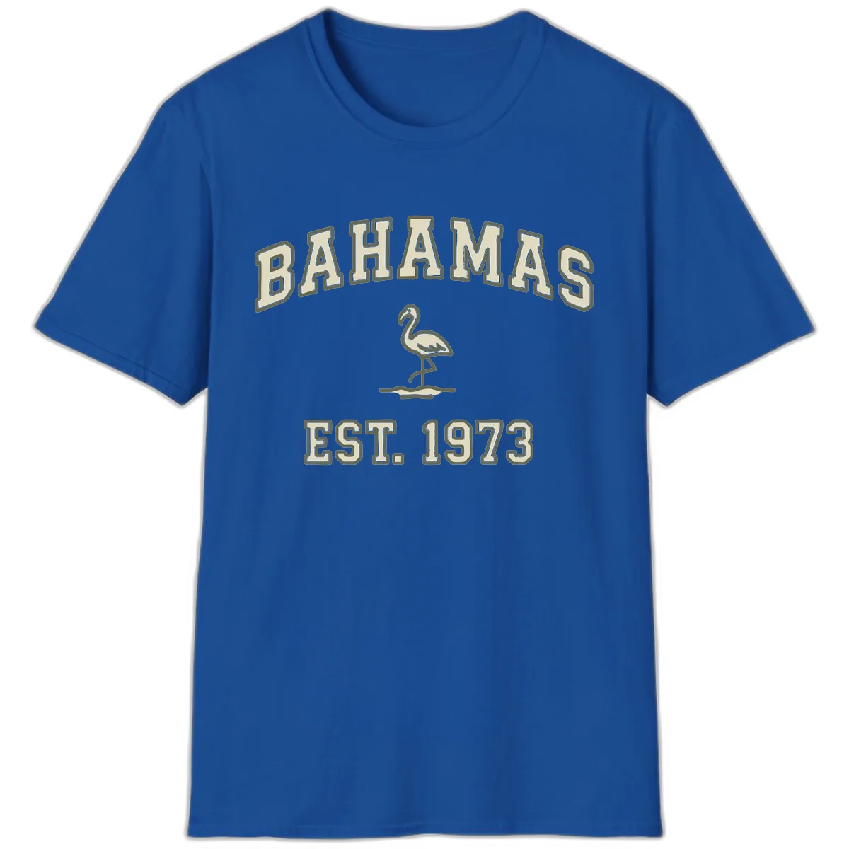 Bahamas Flamingo Established 1973 T-Shirt in Royal