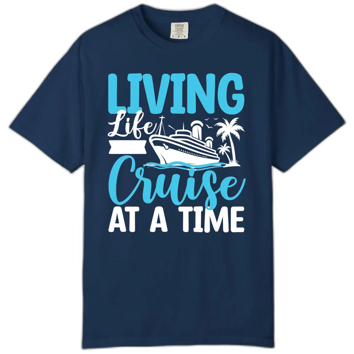 Living Life Cruise At A Time Comfort Color in Navy