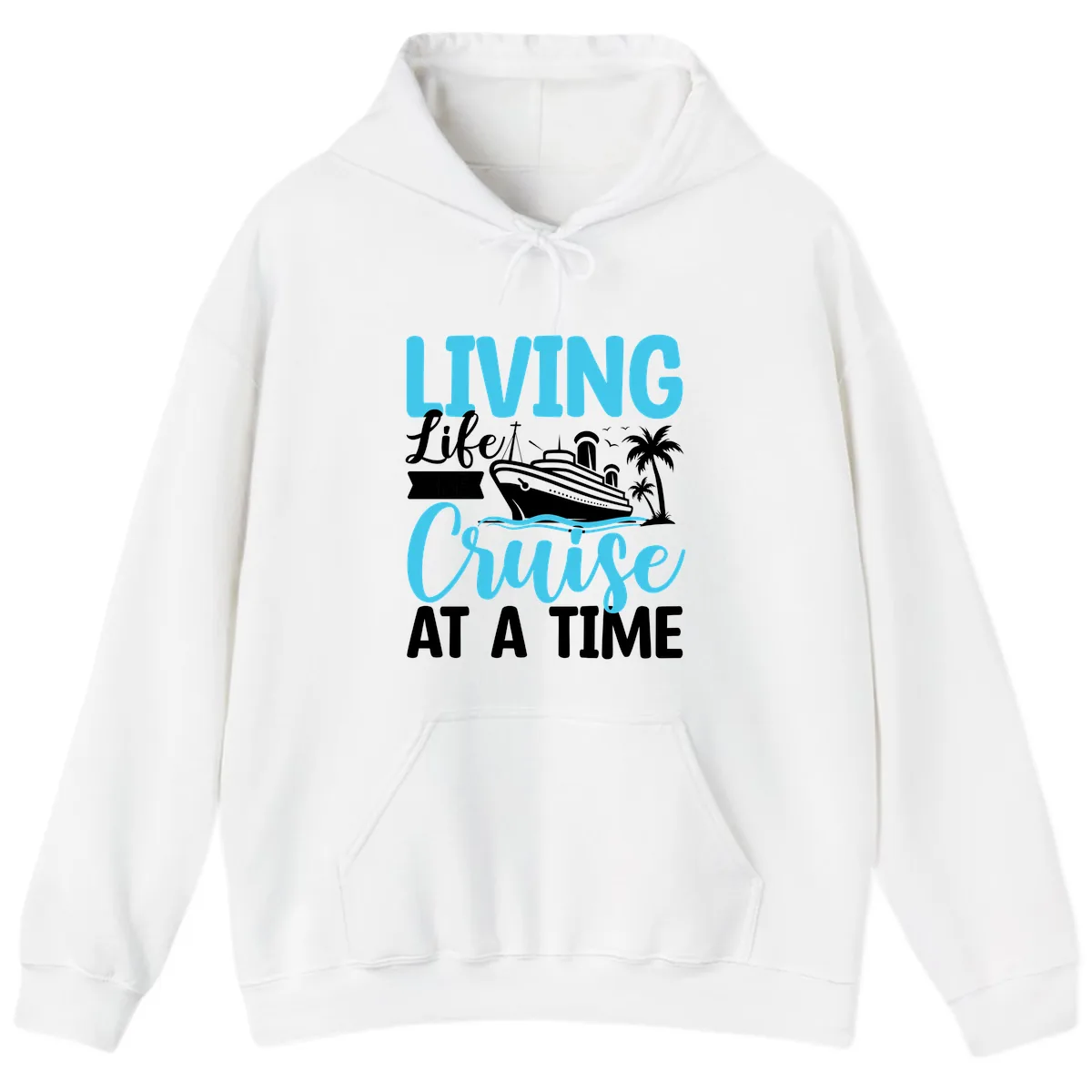 Living Life Cruise At A Time Hoodie in White