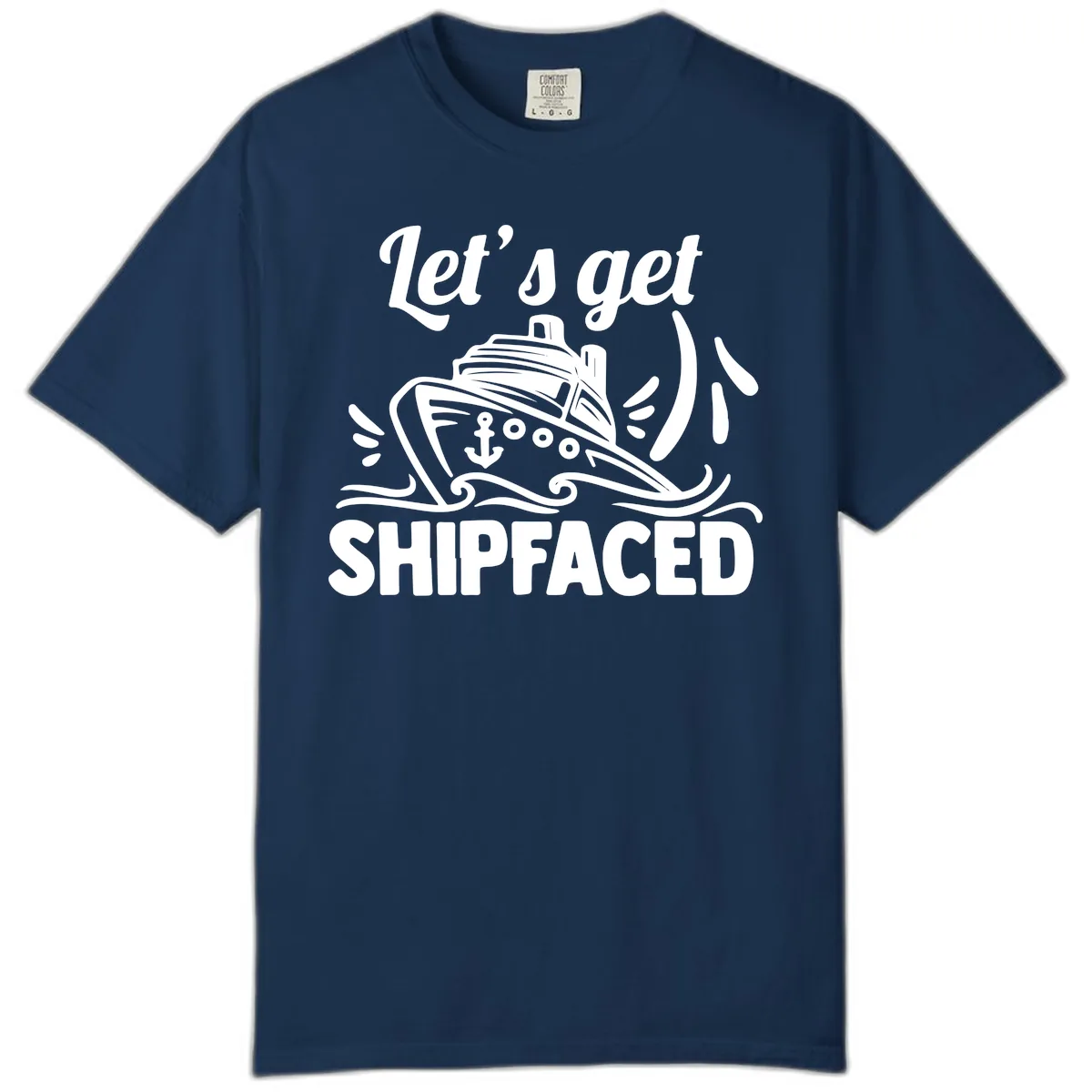 Let's Get Shipfaced Comfort Color in Navy