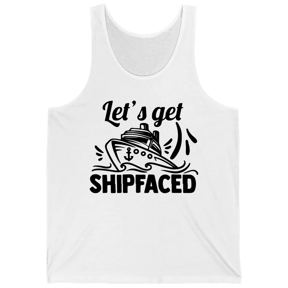Let's Get Shipfaced Tank in White