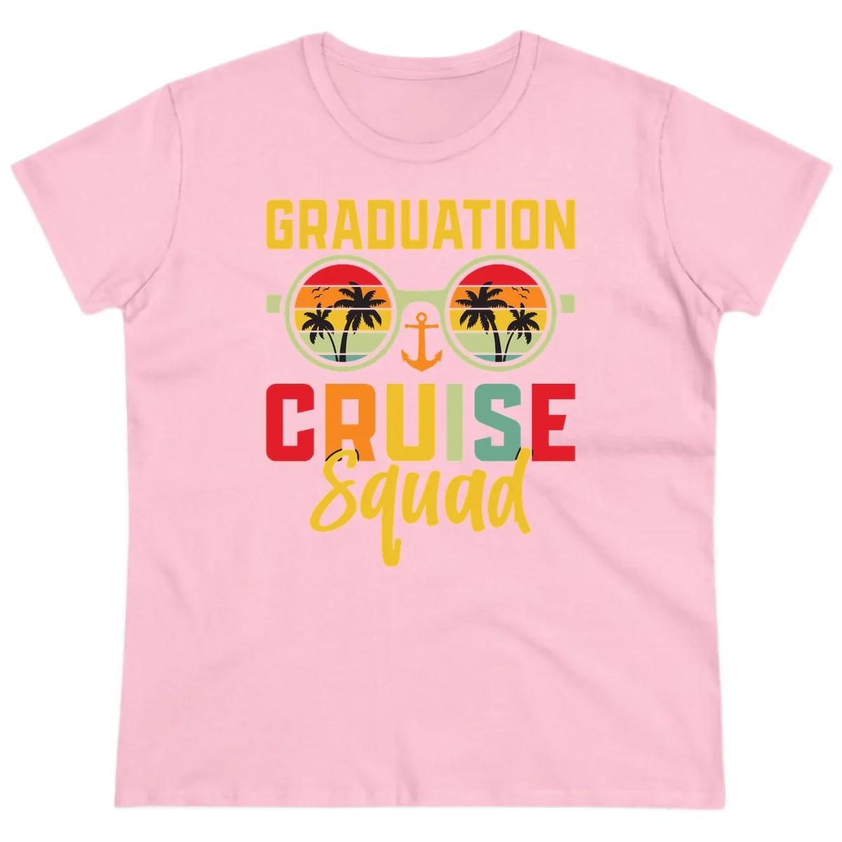 Graduation Cruise Squad Ladies Tee in Light Pink