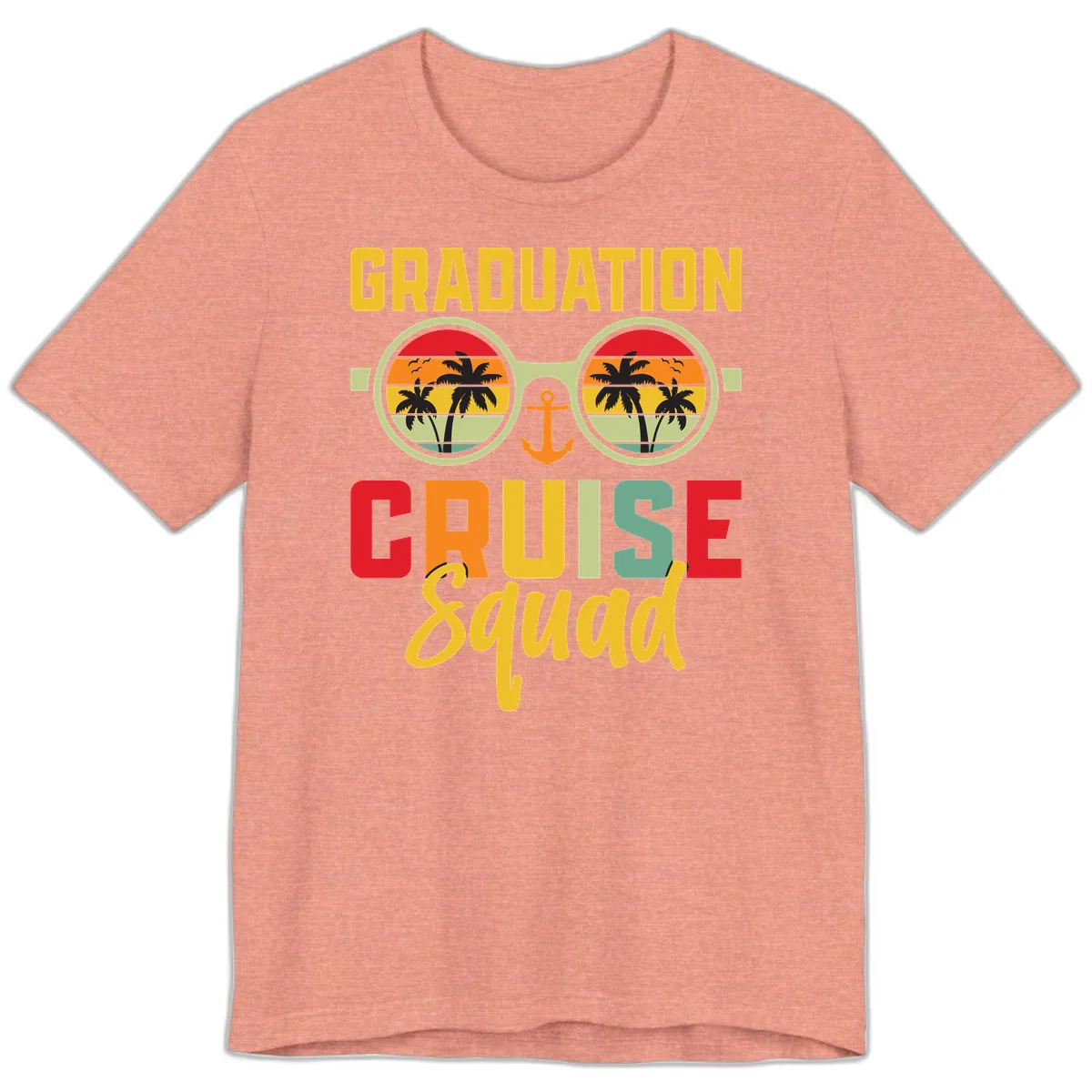 Graduation Cruise Squad Premium T-Shirt in Heather Sunset