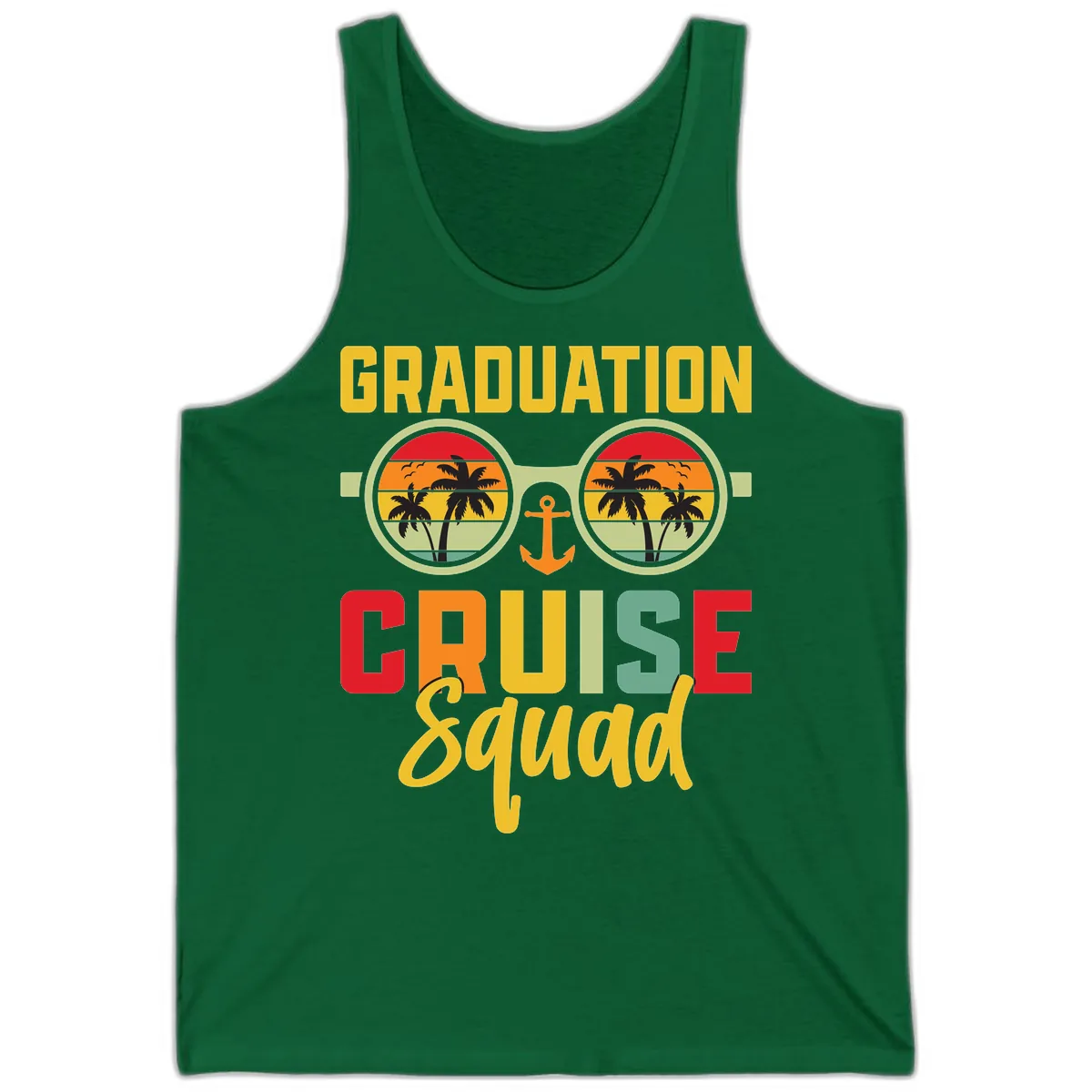 Graduation Cruise Squad Tank in Kelly