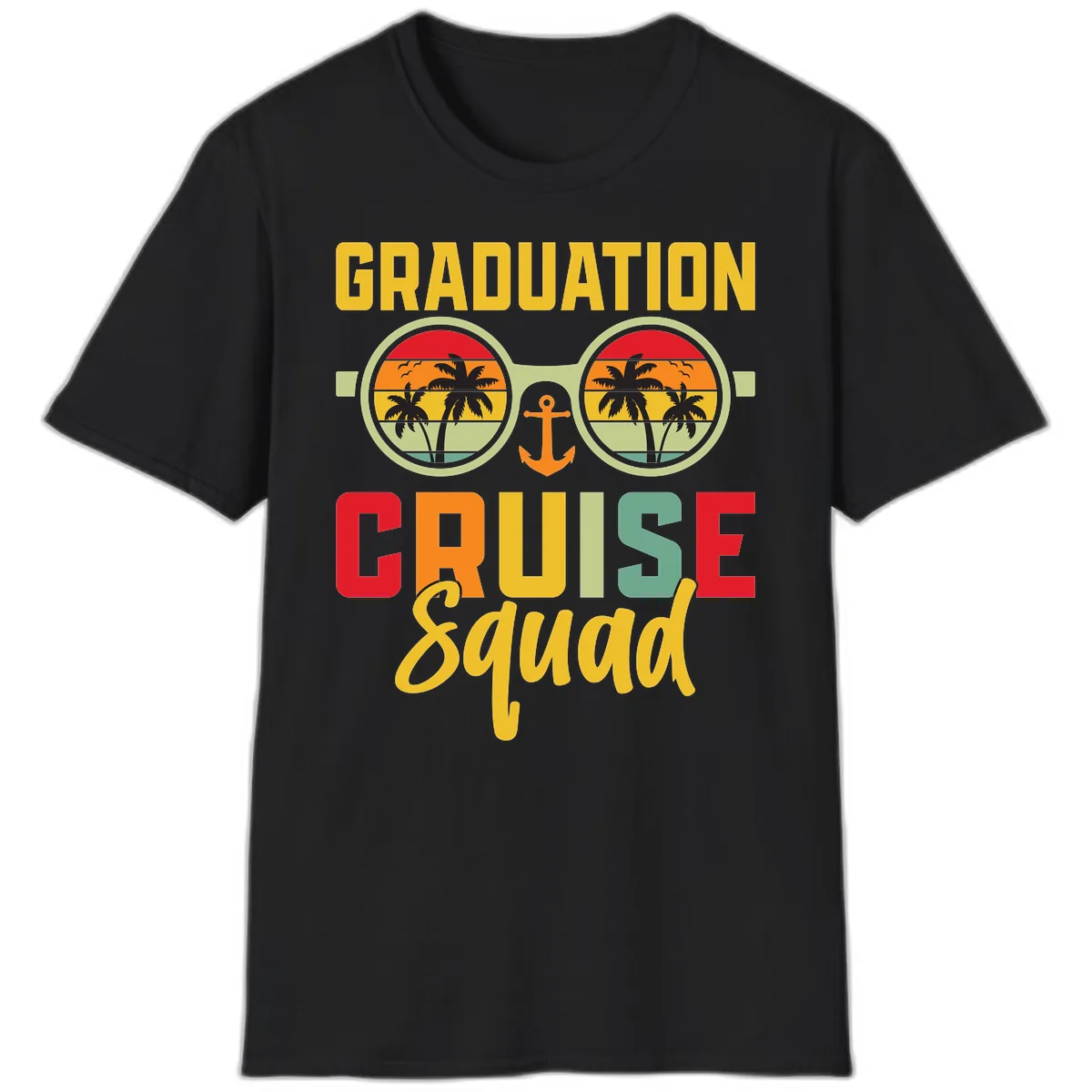 Graduation Cruise Squad T-Shirt in Black