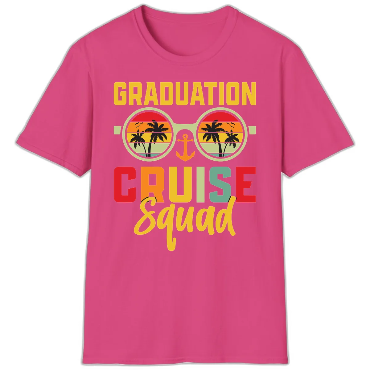 Graduation Cruise Squad T-Shirt in Heliconia