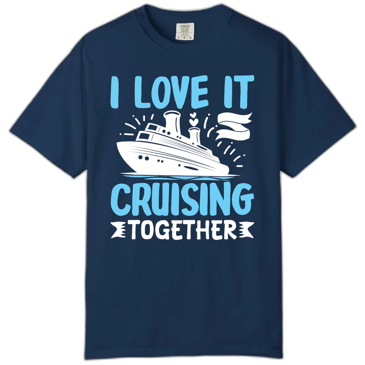 I Love It Cruising Together Comfort Color in Navy