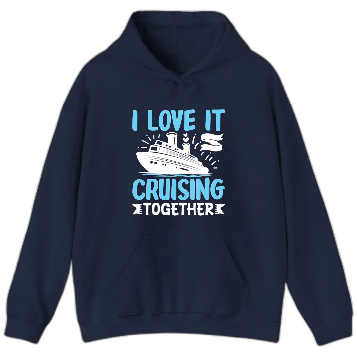 I Love It Cruising Together Hoodie in Navy