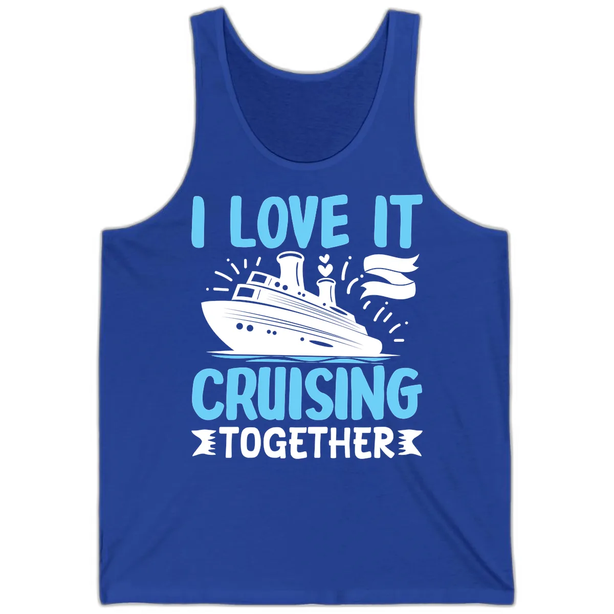 I Love It Cruising Together Tank in True Royal
