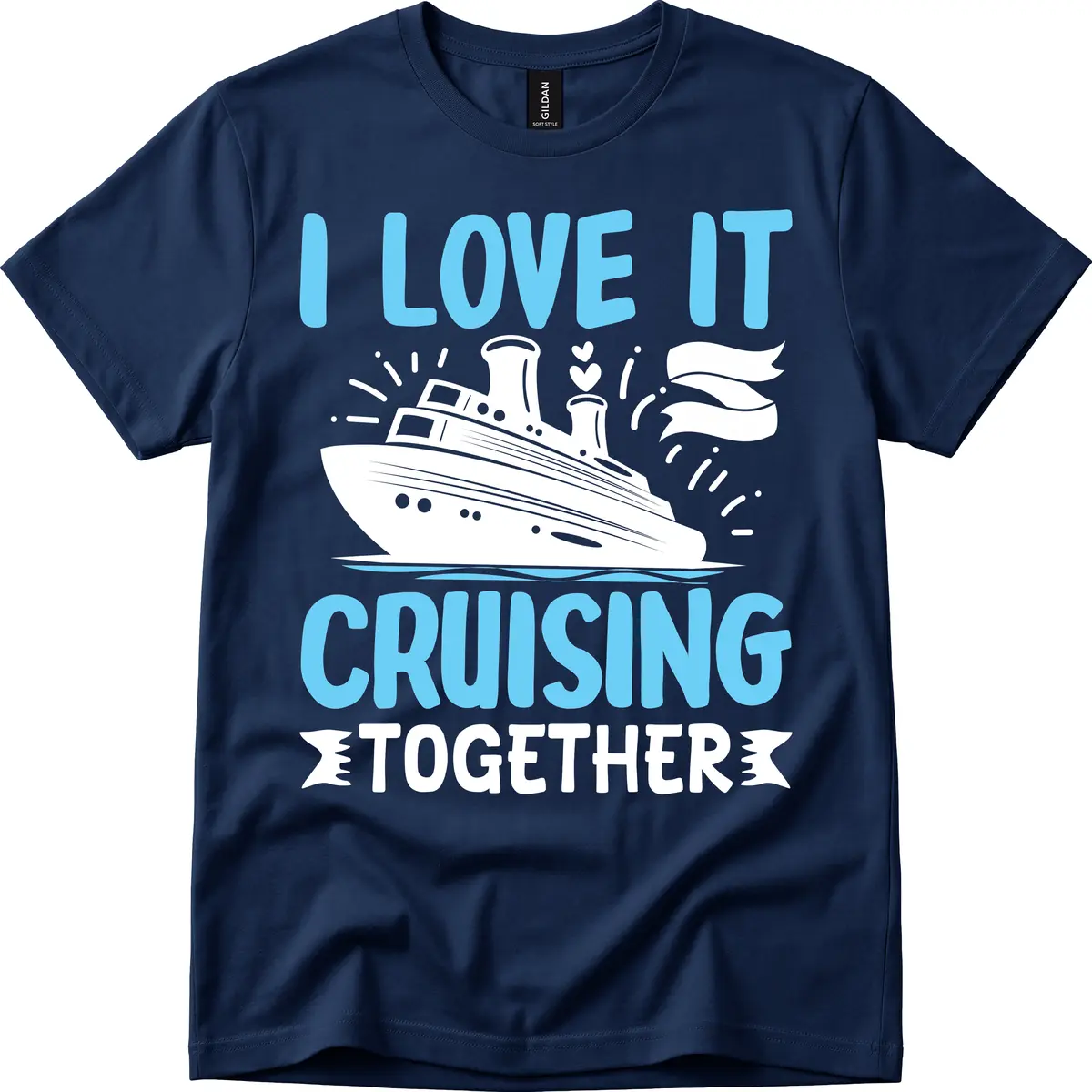 I Love It Cruising Together T-Shirt in Navy