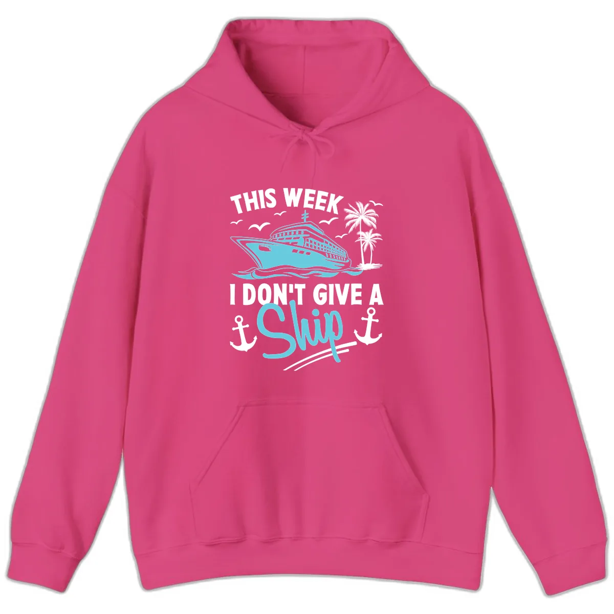 This Week I Don't Give A Swip Hoodie in Heliconia