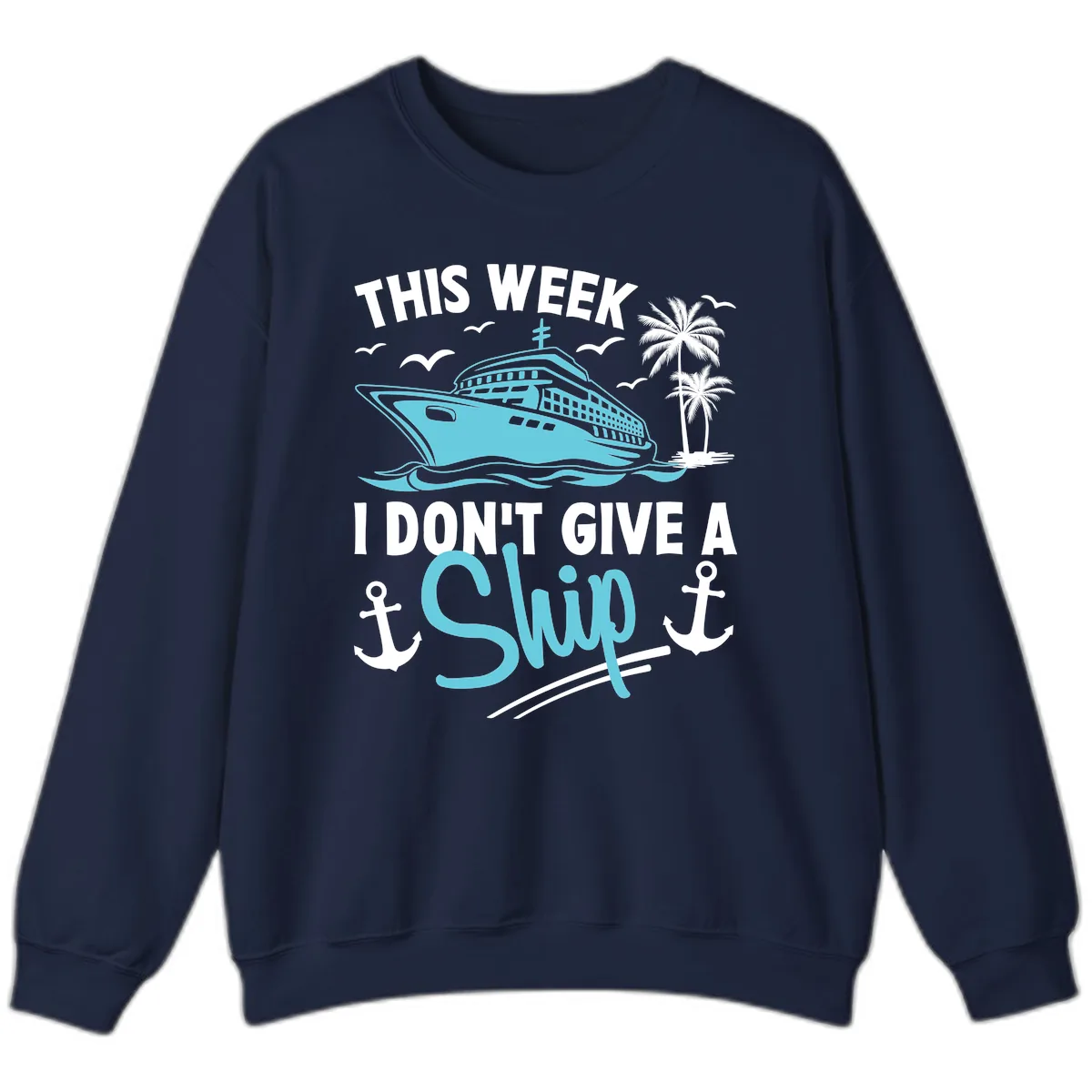 This Week I Don't Give A Swip Sweatshirt in Navy