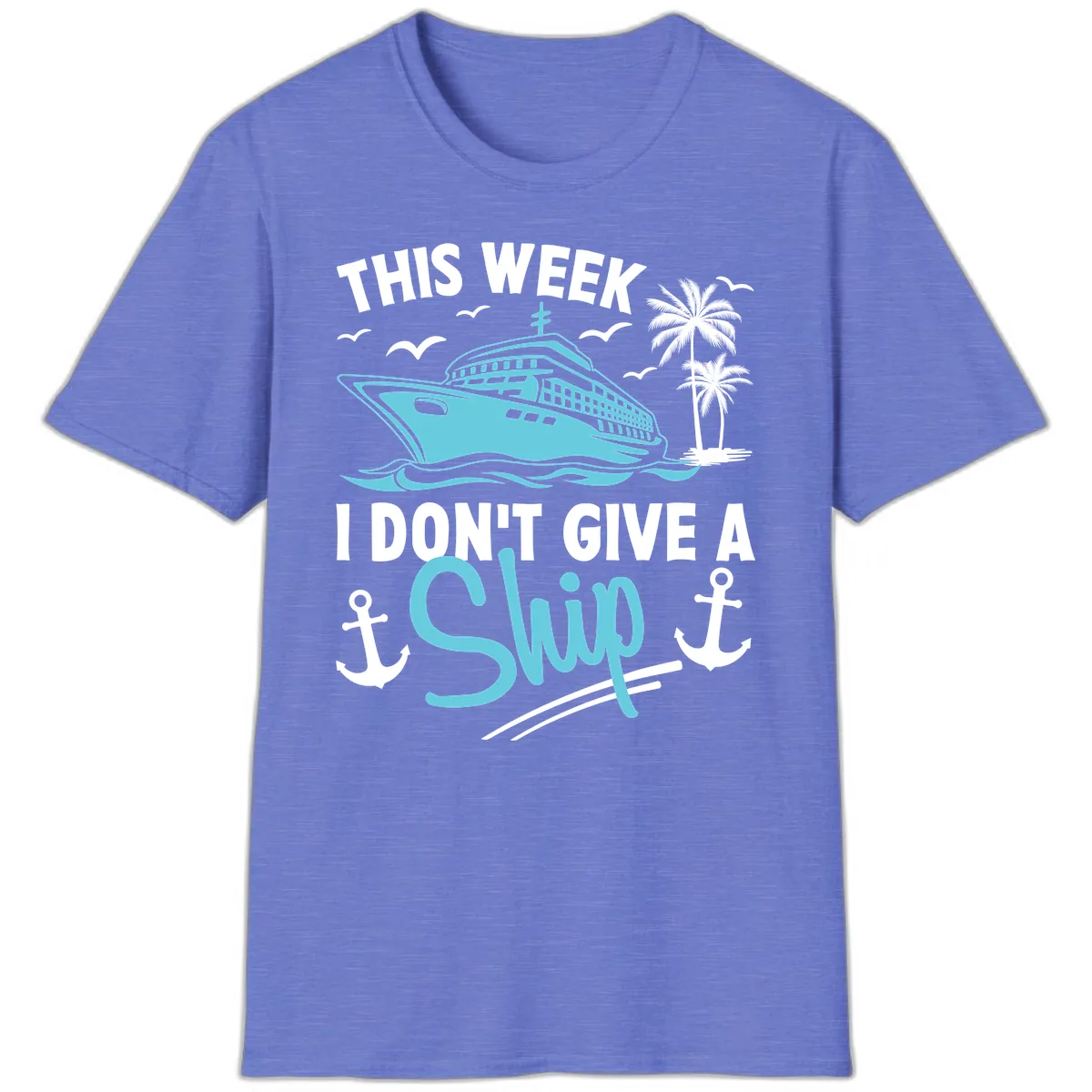 This Week I Don't Give A Swip T-Shirt in Heather Royal