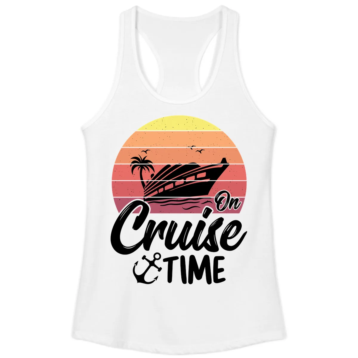 On Cruise Time Ladies Tank in White