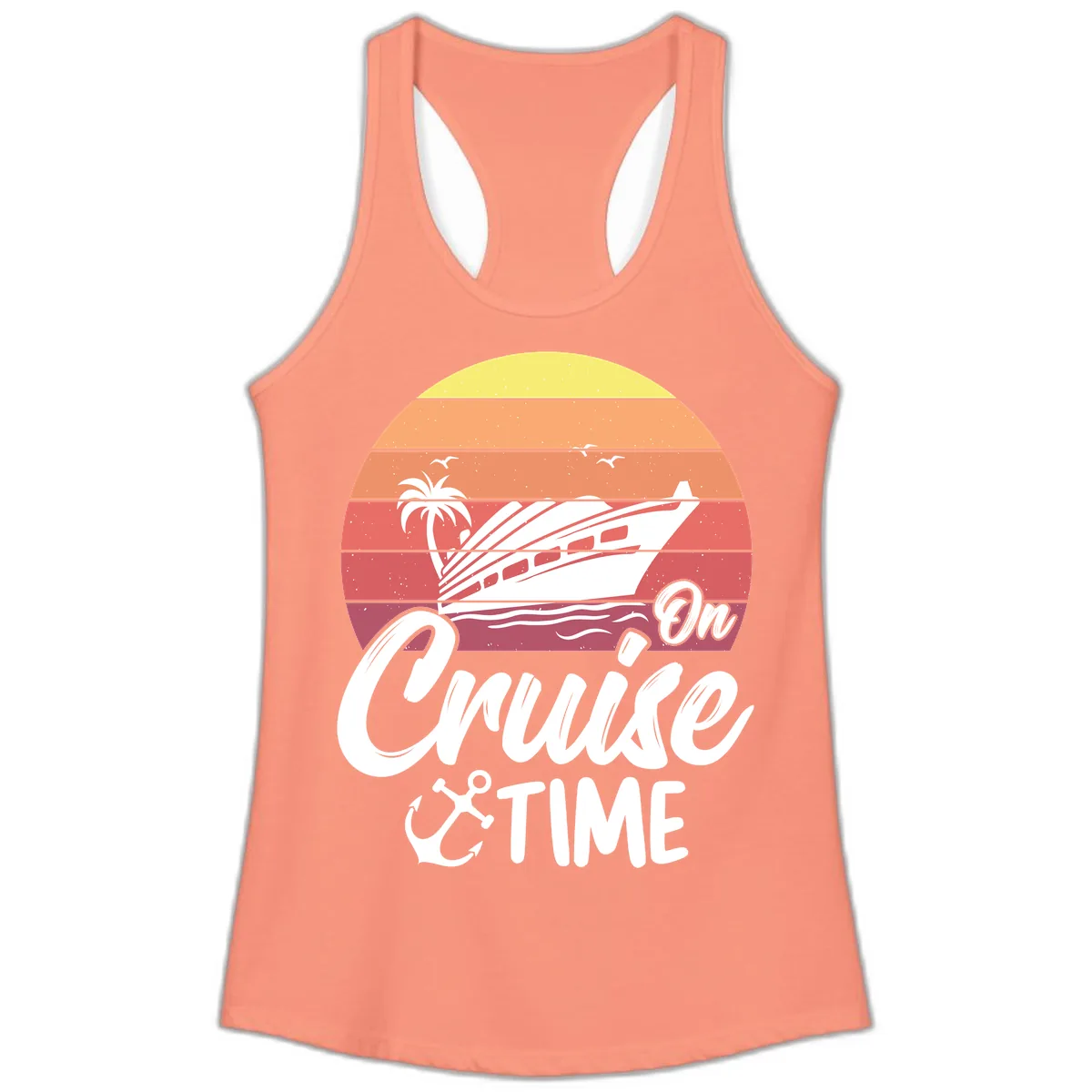 On Cruise Time Ladies Tank in Solid Light Orange