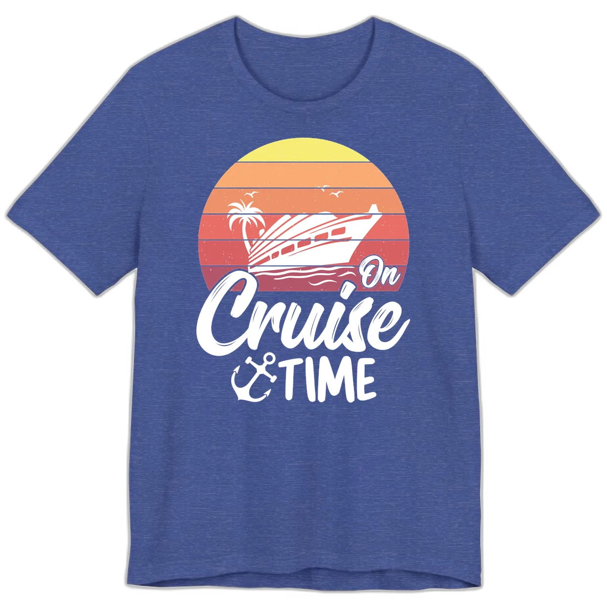 On Cruise Time Premium T-Shirt in Heather True Royal