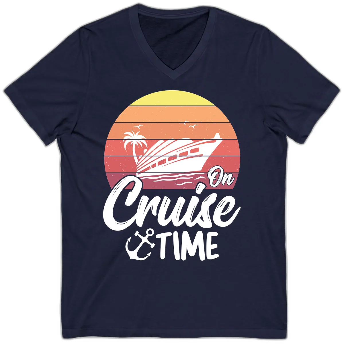 On Cruise Time V-Neck in Navy