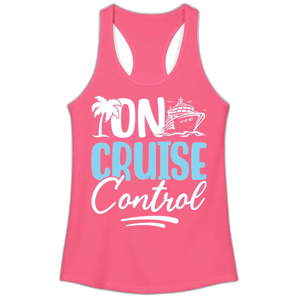 On Cruise Control Ladies Tank in Solid Hot Pink