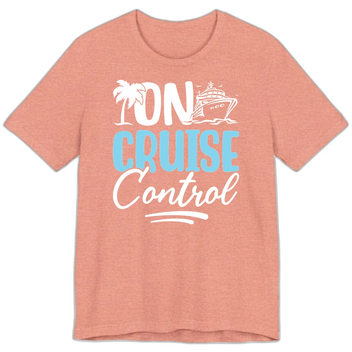 On Cruise Control Premium T-Shirt in Heather Sunset