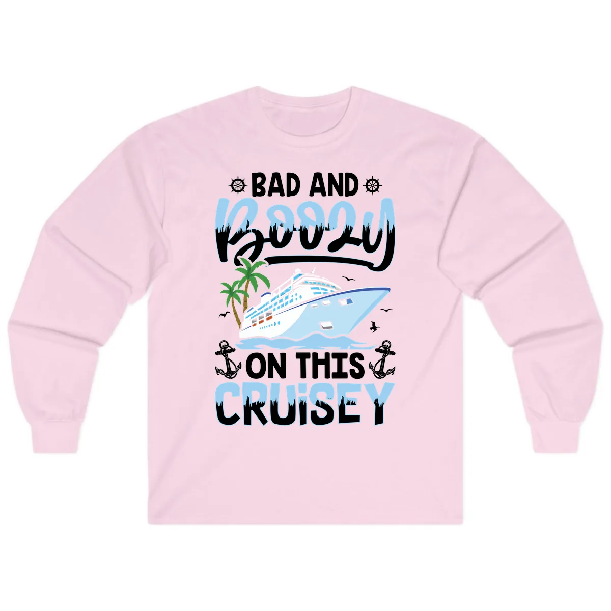Bad And Knotty On This Cruise Long Sleeve in Light Pink