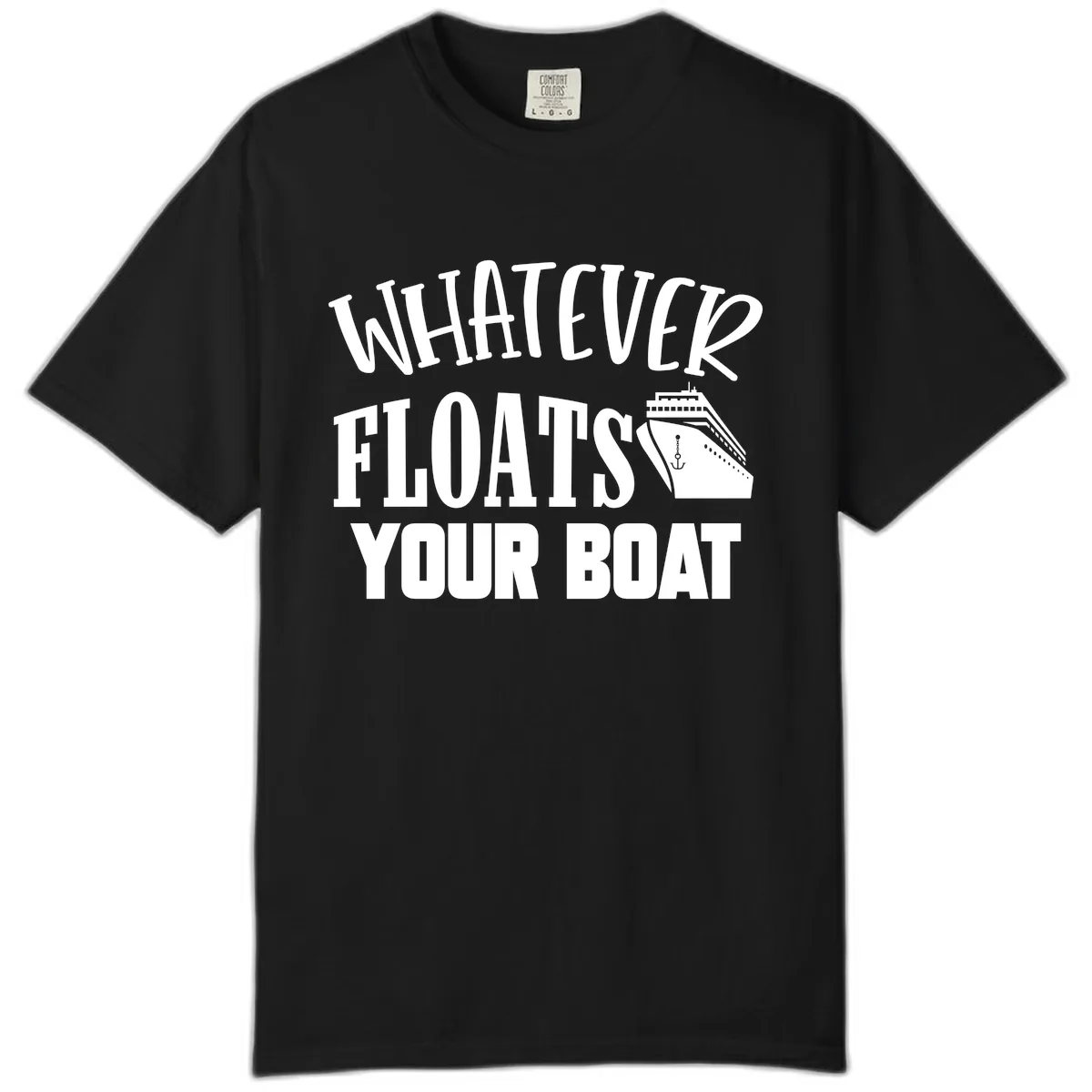 Whatever Floats Your Boat Comfort Color in Black