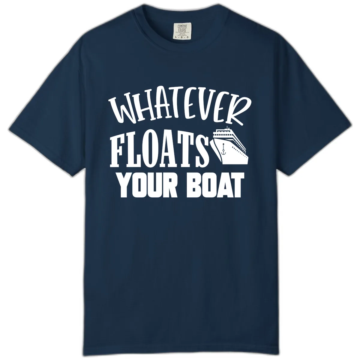 Whatever Floats Your Boat Comfort Color in True Navy