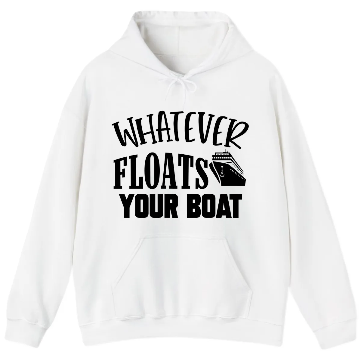 Whatever Floats Your Boat Hoodie in White