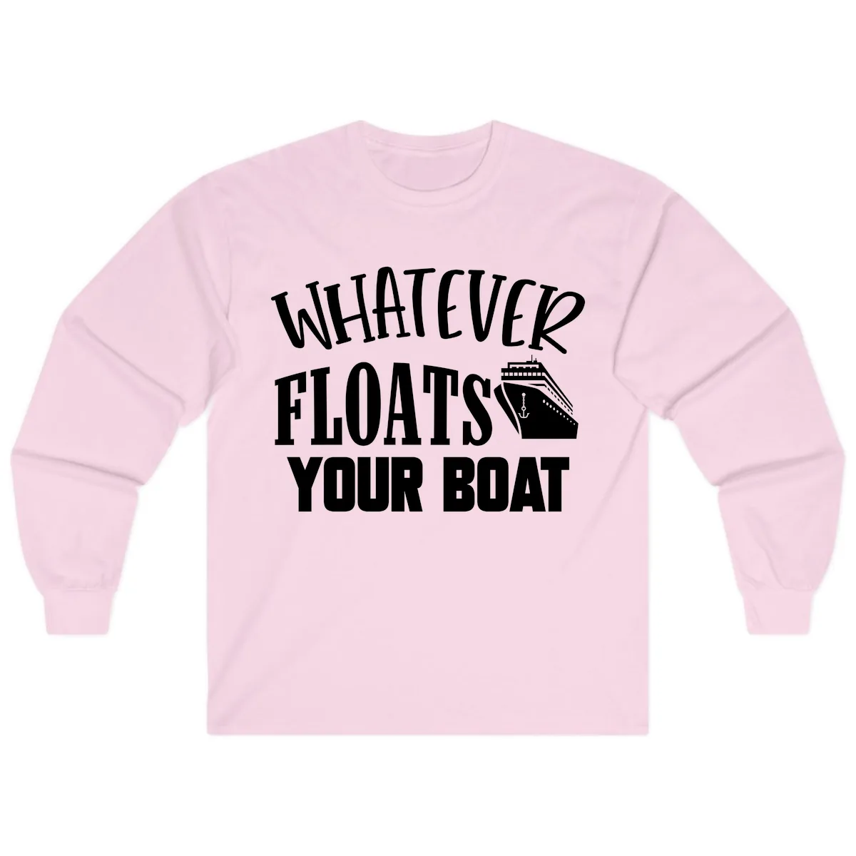 Whatever Floats Your Boat Long Sleeve in Light Pink