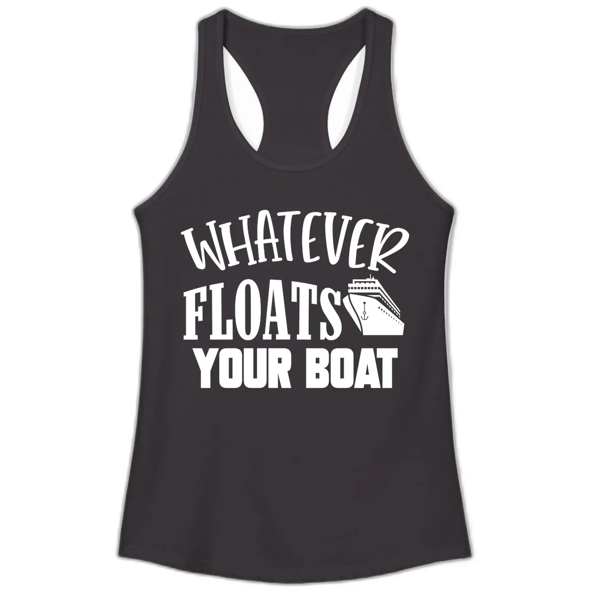 Whatever Floats Your Boat Ladies Tank in Black