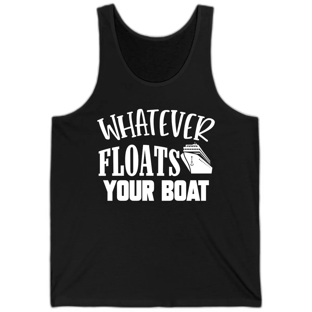Whatever Floats Your Boat Tank in Black