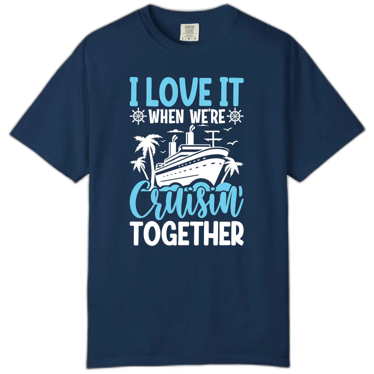Cruising Together Nautical Design Comfort Color in Navy