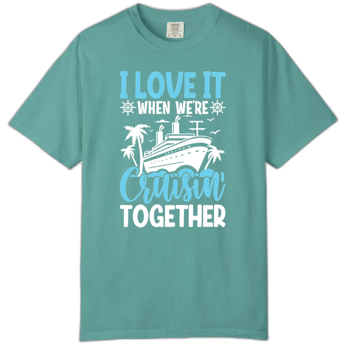 Cruising Together Nautical Design Comfort Color in Seafoam