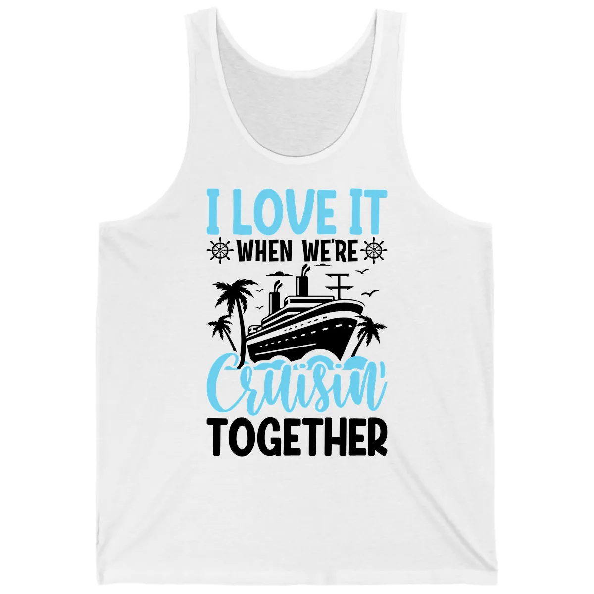Cruising Together Nautical Design Tank in White