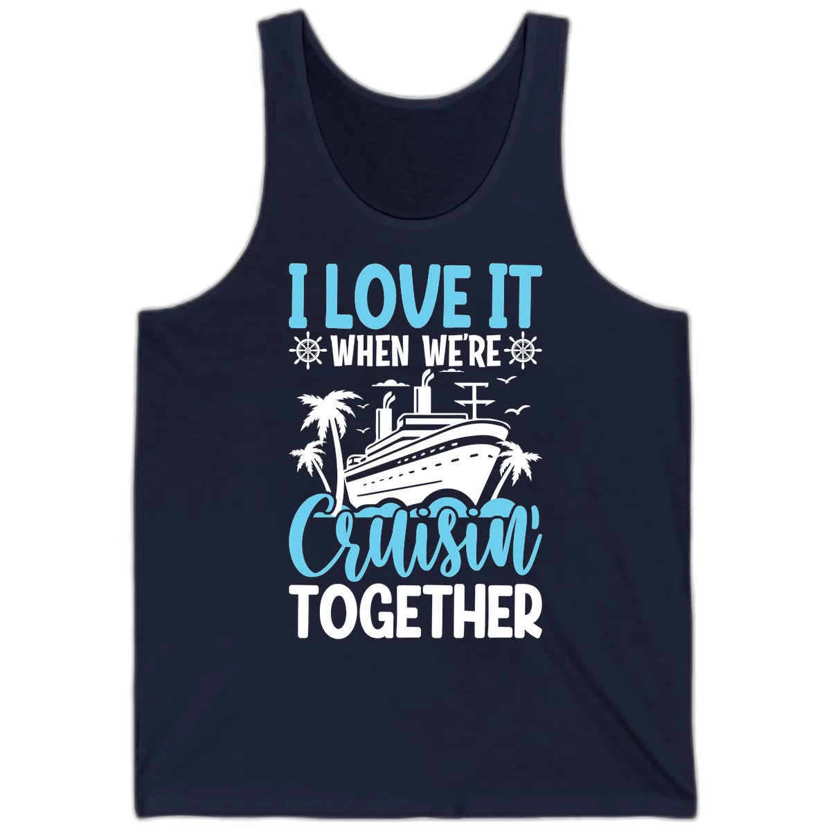 Cruising Together Nautical Design Tank in Navy