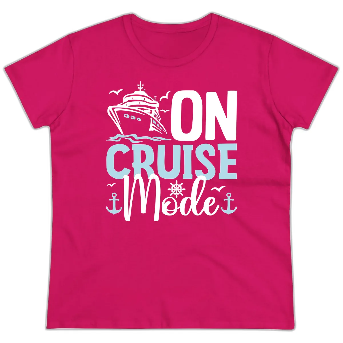 On Cruise Mode Ladies Tee in Heliconia