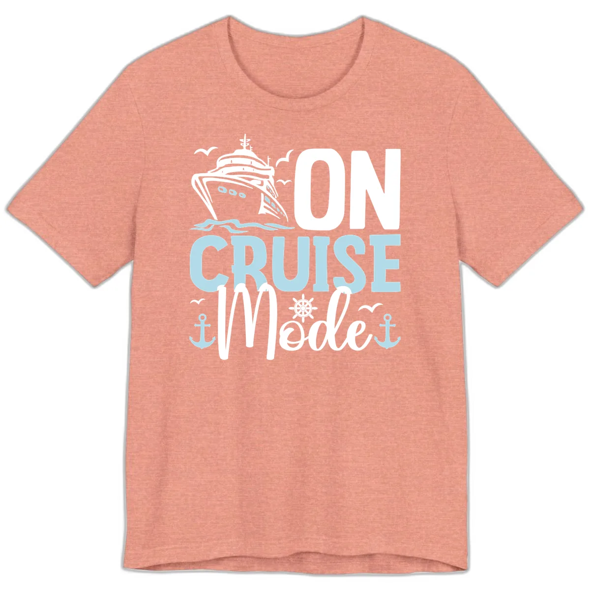 On Cruise Mode Premium T-Shirt in Heather Sunset
