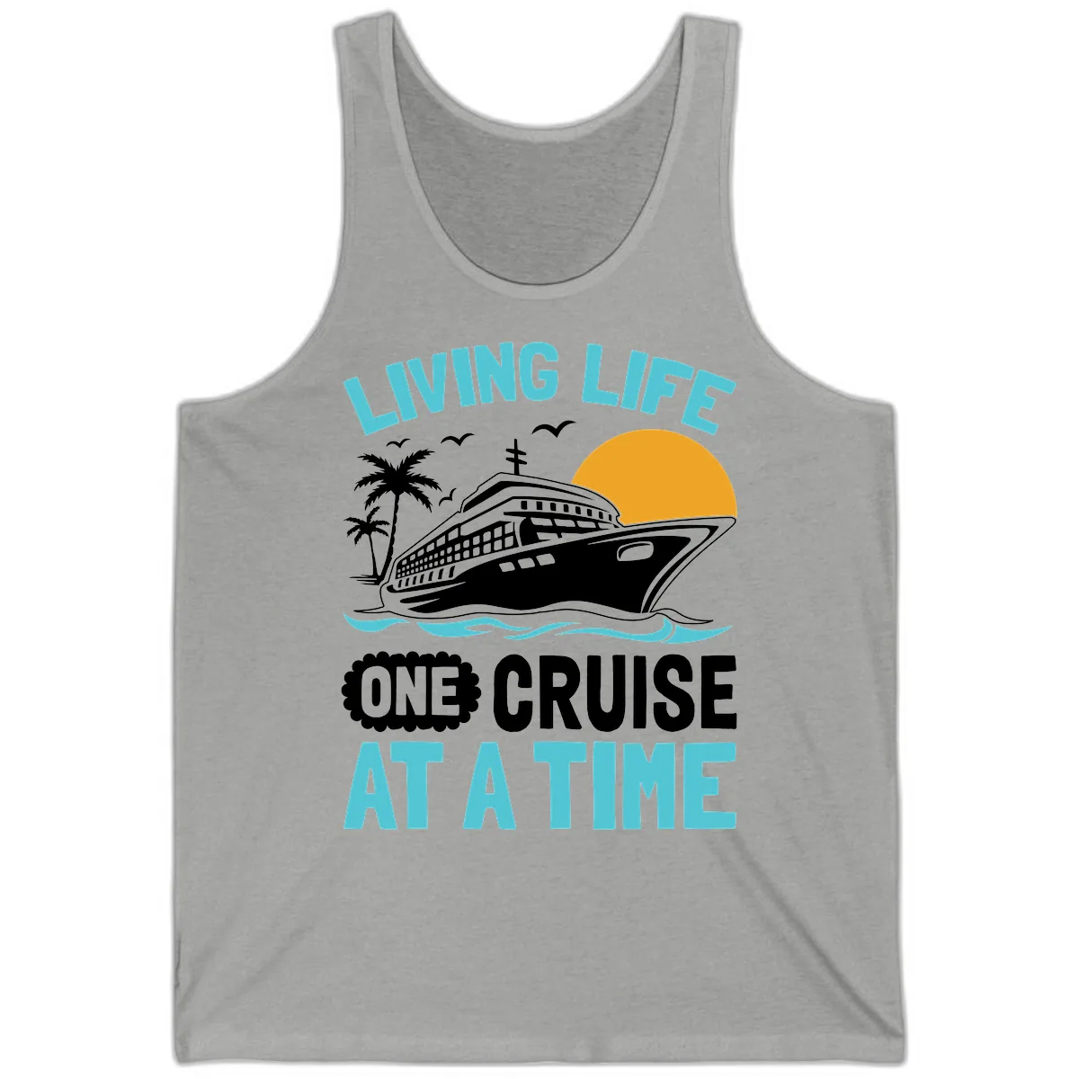 Living Life One Cruise At A Time Tank in Athletic Heather