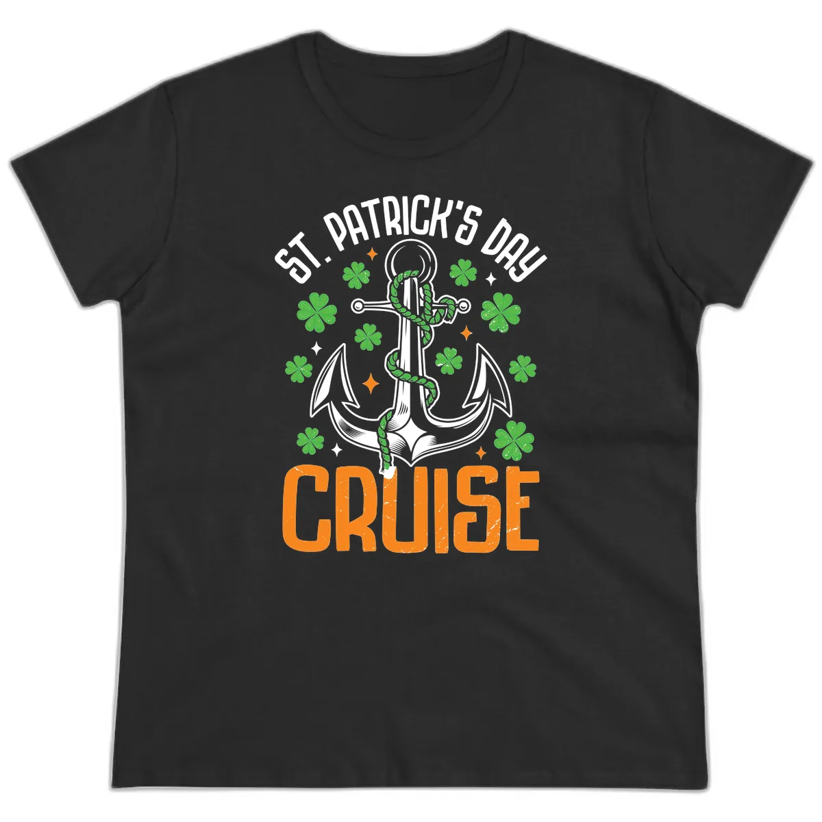 St. Patrick's Day Cruise Ladies Tee in Black