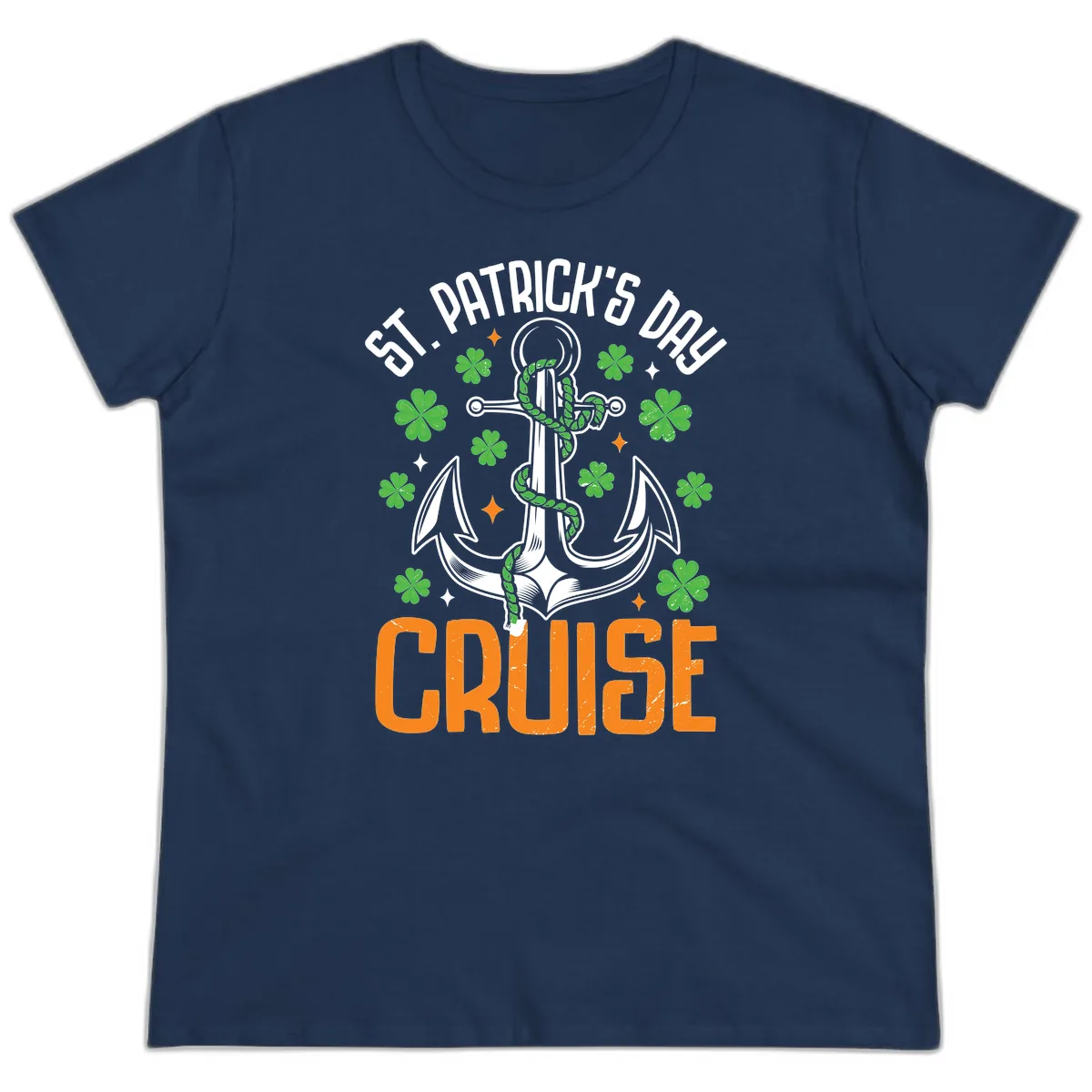 St. Patrick's Day Cruise Ladies Tee in Navy