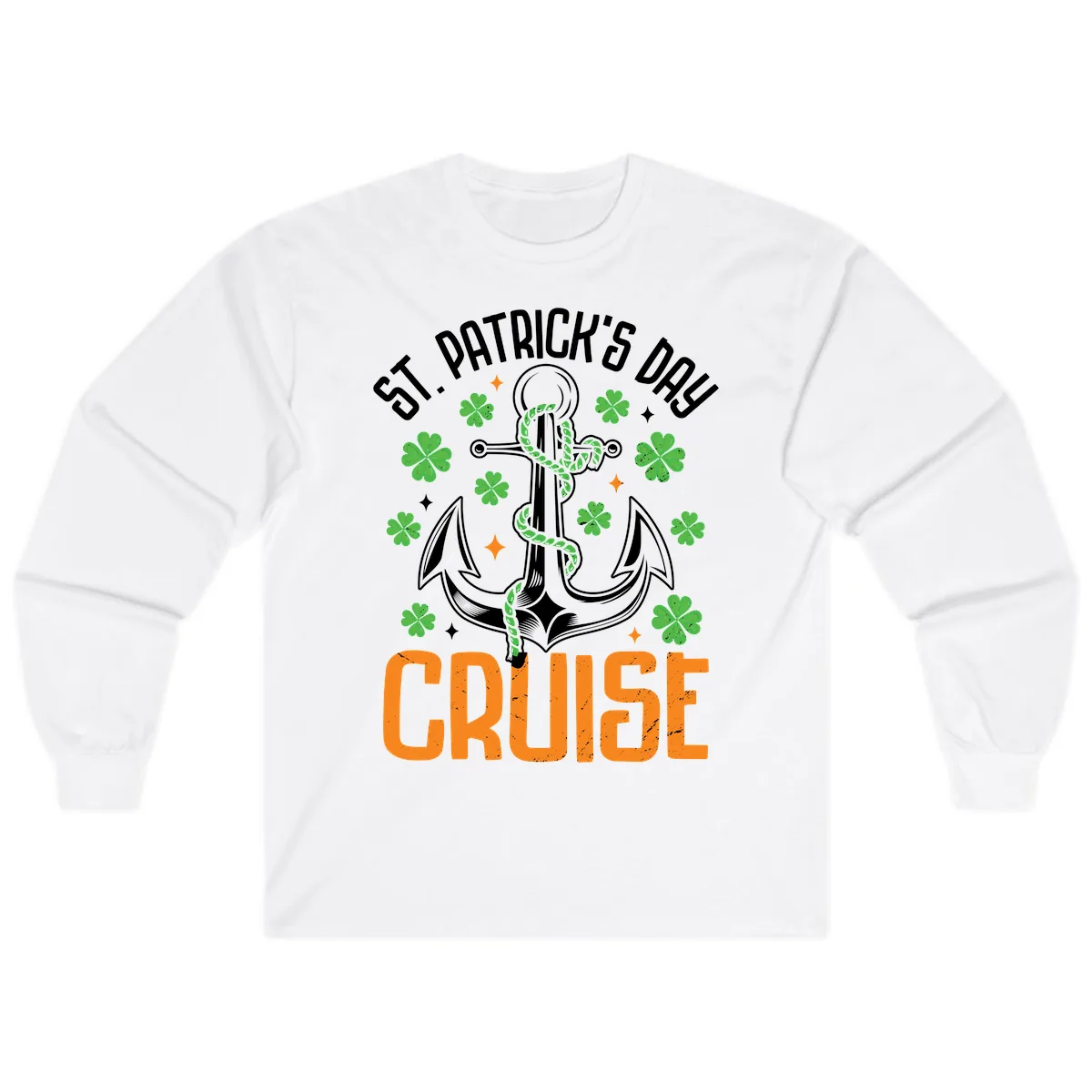St. Patrick's Day Cruise Long Sleeve in White