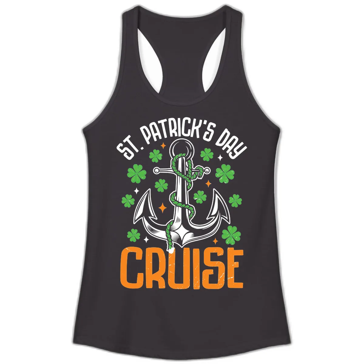 St. Patrick's Day Cruise Ladies Tank in Black