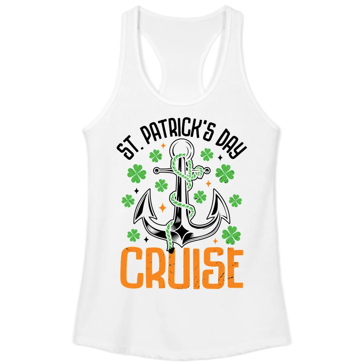 St. Patrick's Day Cruise Ladies Tank in White