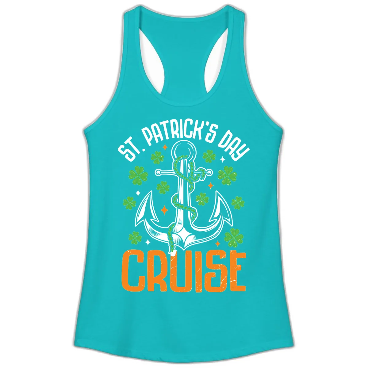 St. Patrick's Day Cruise Ladies Tank in Tahiti Blue