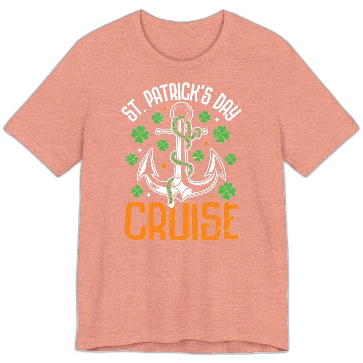 St. Patrick's Day Cruise Premium T-Shirt in Heather Sunset